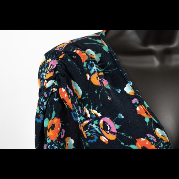 Zara floral peplum blouse size S - Picture 4 of 12